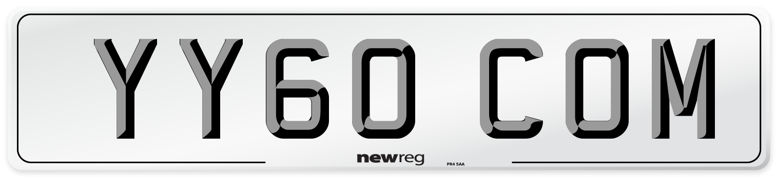 YY60 COM Number Plate from New Reg